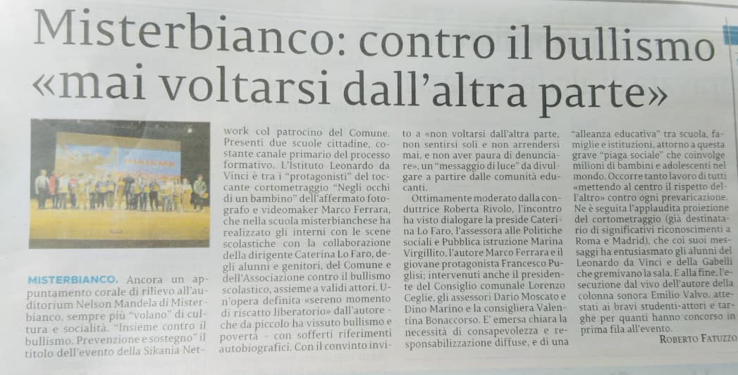 “Insieme contro il bullismo“ – Teatro Nelson Mandela
